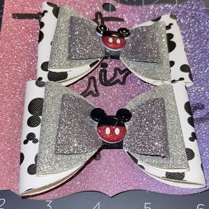Tutu Girl Magic Mickey Mouse Hair-bow 2 pc
